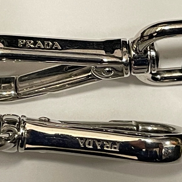 PRADA Italy Moon Padded Bag Nappa Leather Black/Silver w/Crossbody Authentic! - Picture 10 of 16